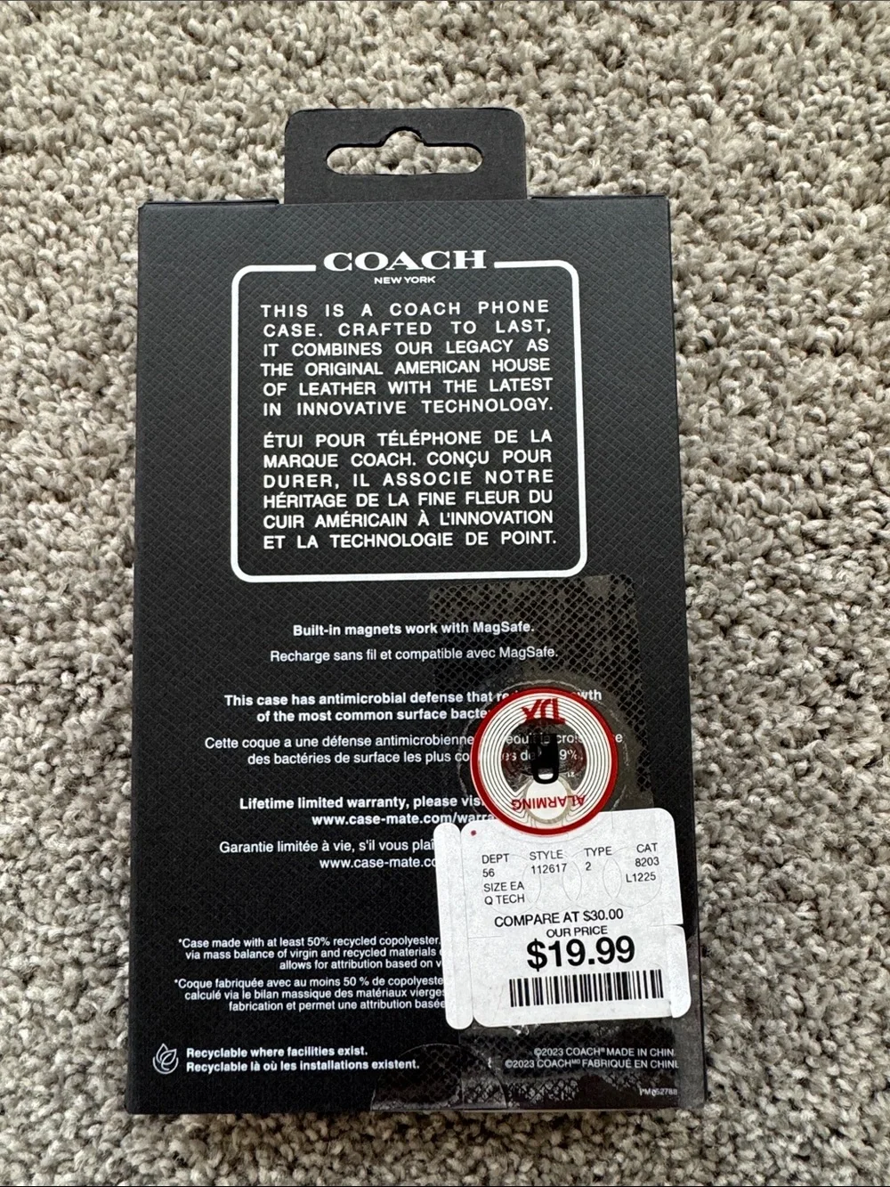 COACH iPhone 15 Pro MagSafe Case Floral Chain Print NIB